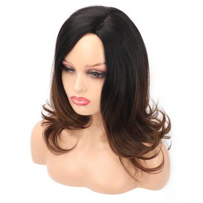 China Wholesale Hot Selling 2021 Natural Wave Hair Synthetic Wigs Shape Wig High Quality Synthetic Hair Lightly Peel Premium Synthetic Lace Wigs for sale