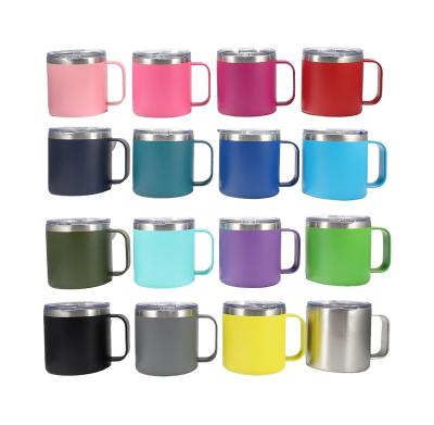 China Disposable Accept Customized Designs12oz 14oz Stainless Steel Sublimation Coffee Mug With Lid for sale