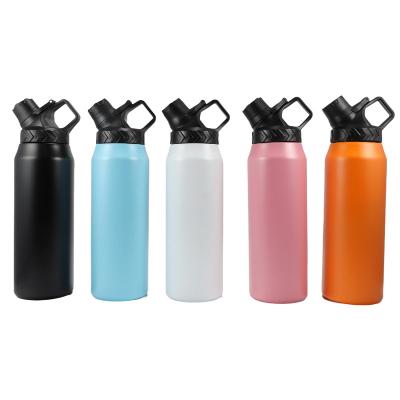 China Sports Vacuum Insulated 18/8 Custom Logo Wide Mouth Water Bottle Suitable For Portable Sports Bottle for sale