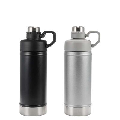 China Custom Sports Logo Vacuum Insulated Double Wall Wide Mouth Stainless Steel Water Bottle for sale