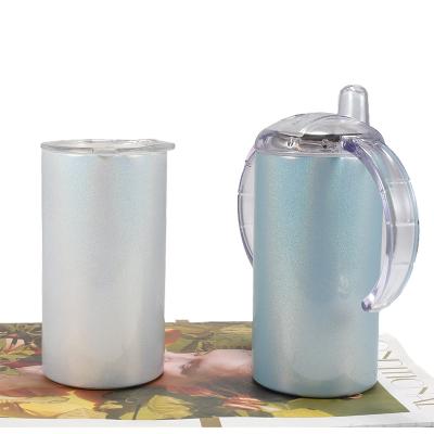 China 12oz Vacuum Stainless Steel Disposable Kids Water Bottle Free Sublimation BPA Sippy Cup With Straw Kids for sale