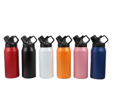 China Sports Logo Portable Thermal Vacuum Flask Custom Insulated Stainless Steel Sports Water Bottle Travel Fitness Bottle for sale