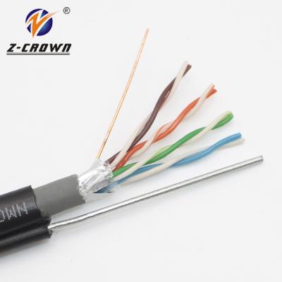 China CAT5E Lan Cable With Steel Messenger Meet Standard 568B 24AWG for sale