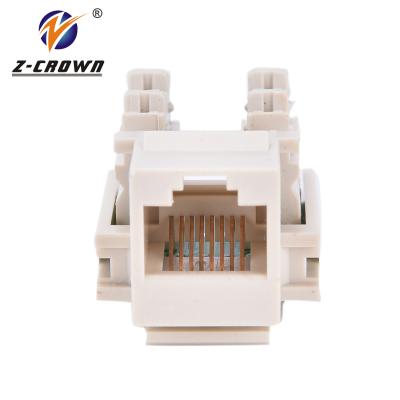 China New Cat 6 HIGH QUALITY UTP Structure Cabling System Keyston Jack Trapezoidal White for sale