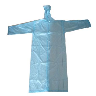 China Fashion 100% Cheap Adult Raincoat Cloth Plastic Disposable Pe Raincoat for sale