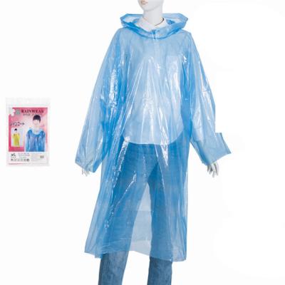 China Raincoat emergency wholesales all kinds of colorful disposable ladies pe raincoat for sale