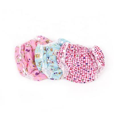 China Printed Waterproof Baby Diaper Pants With PVC Lining Kc Baby Pants for sale