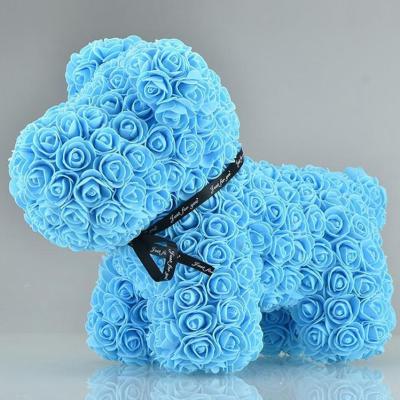 China Valentine's Day Gift Romantic Gift Bear Dog Animal Rose Gifts Crafts Dog Bear For Wedding Gifts for sale