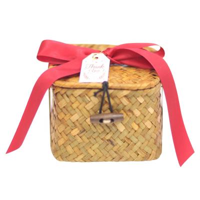 China Sustainable Multi Purpose Rattan Nordic Eco Friendly Decorative Hand - Woven Handmade Storage Basket Gift Box for sale