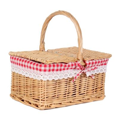 China Sustainable OEM Korea Style Premium Luxry Kids Hand - Woven Mini Rattan Picnic Basket With Handle for sale