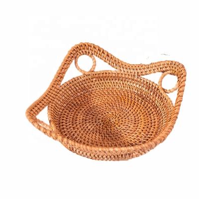 China Handmade Woven Snack Bowl Kids Basket Rattan Miscellaneous Storage Sustainable Natural Material Storage for sale