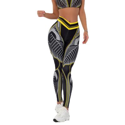 China Polyester New Sports Printed Yoga Leggings For Buttock Lifting, High Waist And Color Leggings For Women for sale