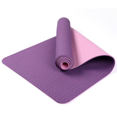 China Yoga Mat Wholesale 6mm Thickened Stance Line Beginner Tape Mat Fitness Yoga Mat for sale