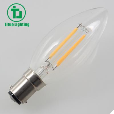 China Residential BA15D C35 Led Filament Bulb Warm Light CA10 BA10 C35 C37 LED Vintage Candle Light for sale