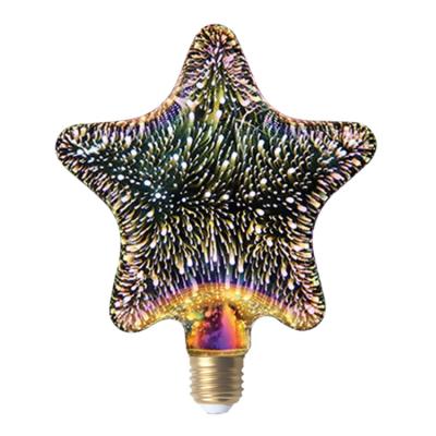 China Residential Decorative 3D Led Firework Light Bulb Star 4W Screw E26 E27 B22 for sale