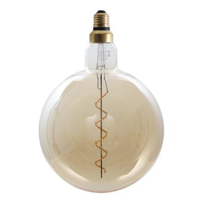 China Residential Soft Led Filament Vintage Led Bulb G200 G220 Spiral Filament 2200K 4W Large Dimmable Big Size Light Bulb for sale