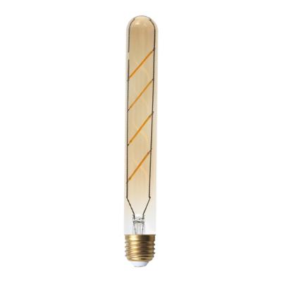 China T30 225mm Tubular Amber Glass / Golden Amber Gold Glass Soft 4W Vintage Led Filament Light Bulb E26 E27 2700K for sale