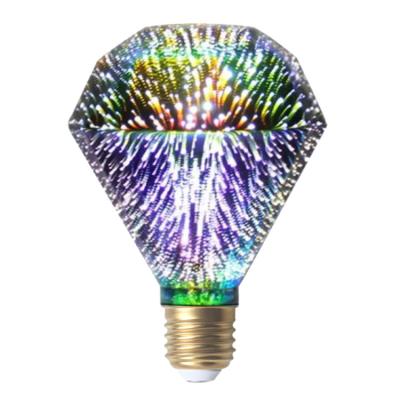 China Residential Firework Glass 3D D95 Decorative Led Filament Light Bulb for sale