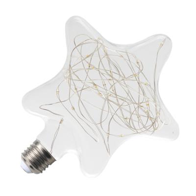 China New residential flexible filament bulb 2w 4w star shape glass shell led filament bulb e27 fashion led filament bulb for sale