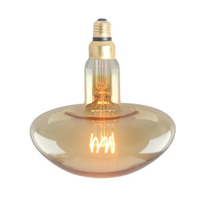 China Residential Wholesale Amber Glass Mushroom Oversized M200 Vintage Led Filament Light Bulbs for sale