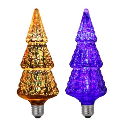 China Residential Christmas Tree Led Bulb 3D Firework Led Filament Bulbs For Holiday Decoration Lighting for sale