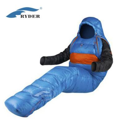 China Mom Fabric Nylon Goose Down Sleeping Bag Portable Military For Camping for sale