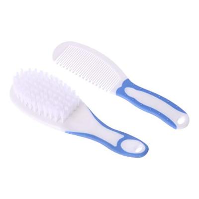 China Daily Nail Care Two Colors Grooming Kids Baby Comb And Brush Set for sale