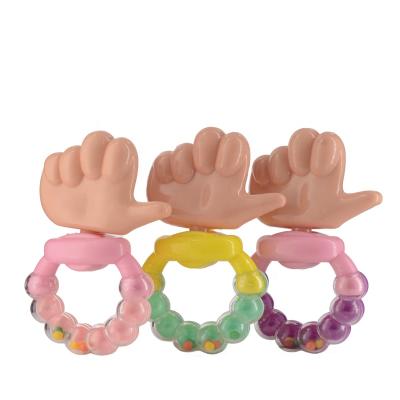 China New Design Non-Toxic Baby Teether Ring Toy Baby Silicone Teether Rattle for sale