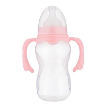 China Wholesale BPA Free Factory Price Bottle Cute Baby Feeding Bottle With Handles for sale