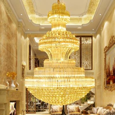 China Modern Decorative Long Spiral Waterfall Crystal Ball Staircase Raindrop Chandelier for sale