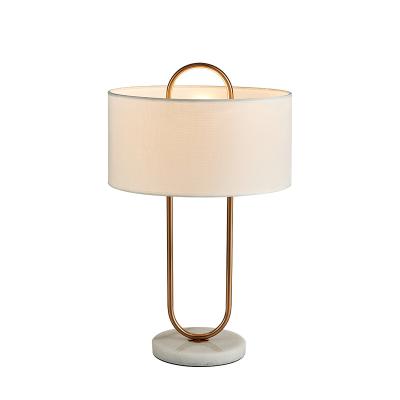 China European Hot Selling Luxury Modern Led Table Lamps Hotel Hall Bedroom Bed Side Decorative Classic Home Indoor White Gold Custom Made for sale