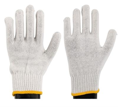 China Breathable 10 Gauge White Cotton Knitted Work Gloves for sale