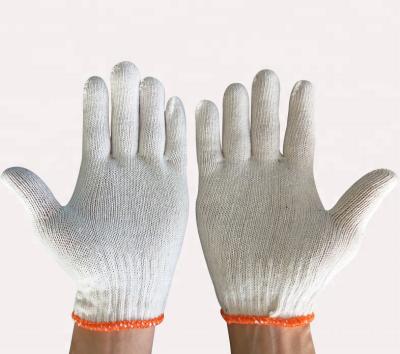 China Breathable White Cotton Knitted Work Gardening Gloves for sale