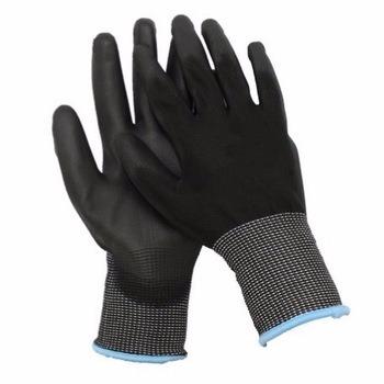 China Anti-Slip Cheap PU Dipped Work Palm Coated Hand Glove For Mechanical Assembly for sale