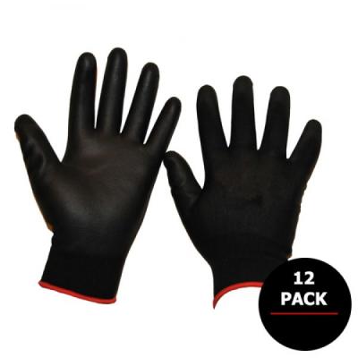 China Polyurethane Palm Fit Anti-Slip Nylon Knitted PU Coated Safety Work Gloves for sale