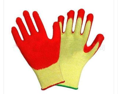 China Breathable Cotton Lining Latex Coated Safety Work Gloves for sale