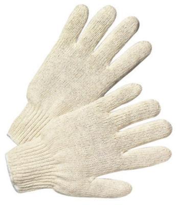 China Comfortable EN388 Certified White Cotton Safety Work Gloves for sale