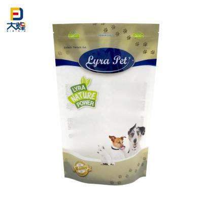 China Disposable Customized Logo Plastic Packaging Bag Stand Up Zipper Bag Pet Snacks for sale