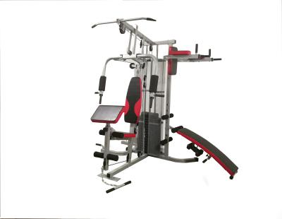 China TOPFIT Indoor Gym Equipment Three Station Home With Sit Up Bench And Weights 150LBS for sale