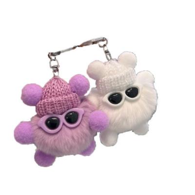 China Wholesale Factory Price Soft And Cute Plush Coal Ball Key Chain Car Backpack Purse Accessories Plush Pendant Doll Ornament Cool Key Chain for sale