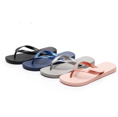 China New Fashion Trend PVC Women's Pure Color Beach Couple Flip Flops Flip Flops for sale