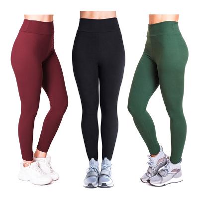 China Sports Logo Soft High Waisted Gym Wear Breathable Custom Yoga Leggings Running Gaiters For Women for sale