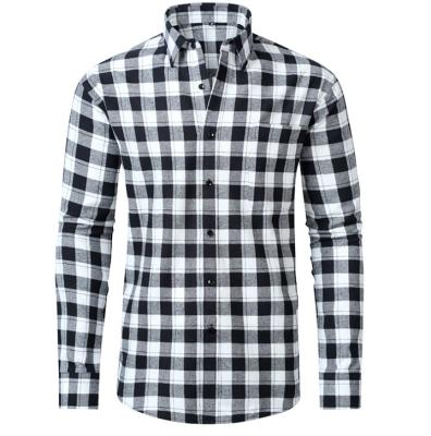 China Good Quality Cotton Plaid Anti-pilling Mens Custom Flannel Shirt for sale