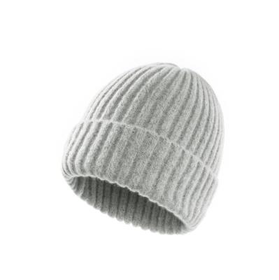 China COMMON factory wholesale high quality woven beanies mohair solid color men and women warm knitted hat for sale