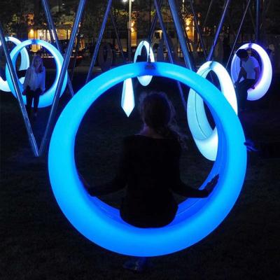 China Play Equipment Amusement Park Outdoor Rental Interactive Led Lighting Swing Seat Led Chair For Sale for sale