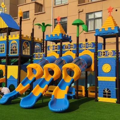 China Custom Kindergarten Mini Kindergarten Series Big Plastic Playground Slide Amusement Park Equipment for sale