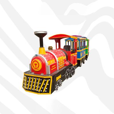 China Metal amusement park equipment electric steam engine trackless train for sale for sale