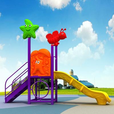 China Outdoor Playground Kindergarten Playground Amusement Park Equipment Children Plastic Kindergarten Play Slide for sale