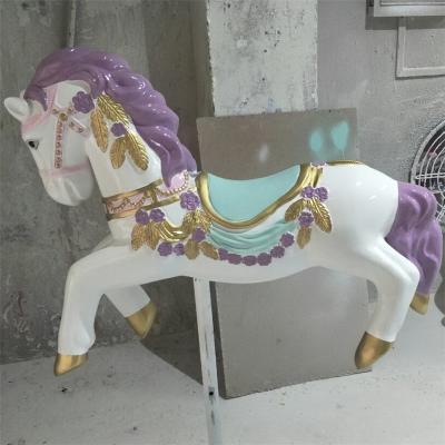 China Europe Factory Sale Fiberglass Carousel Birthday Opens Resin Carousel Prop Sculpture For Other Amusement Products for sale