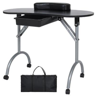 China Modern Design Nail Salon Furniture Modern Nail Desk Foldable Manicure Table With Dust Collector for sale